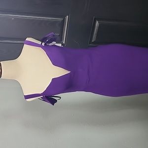 Xscape long formal off shoulder purple gown size 2 NWT